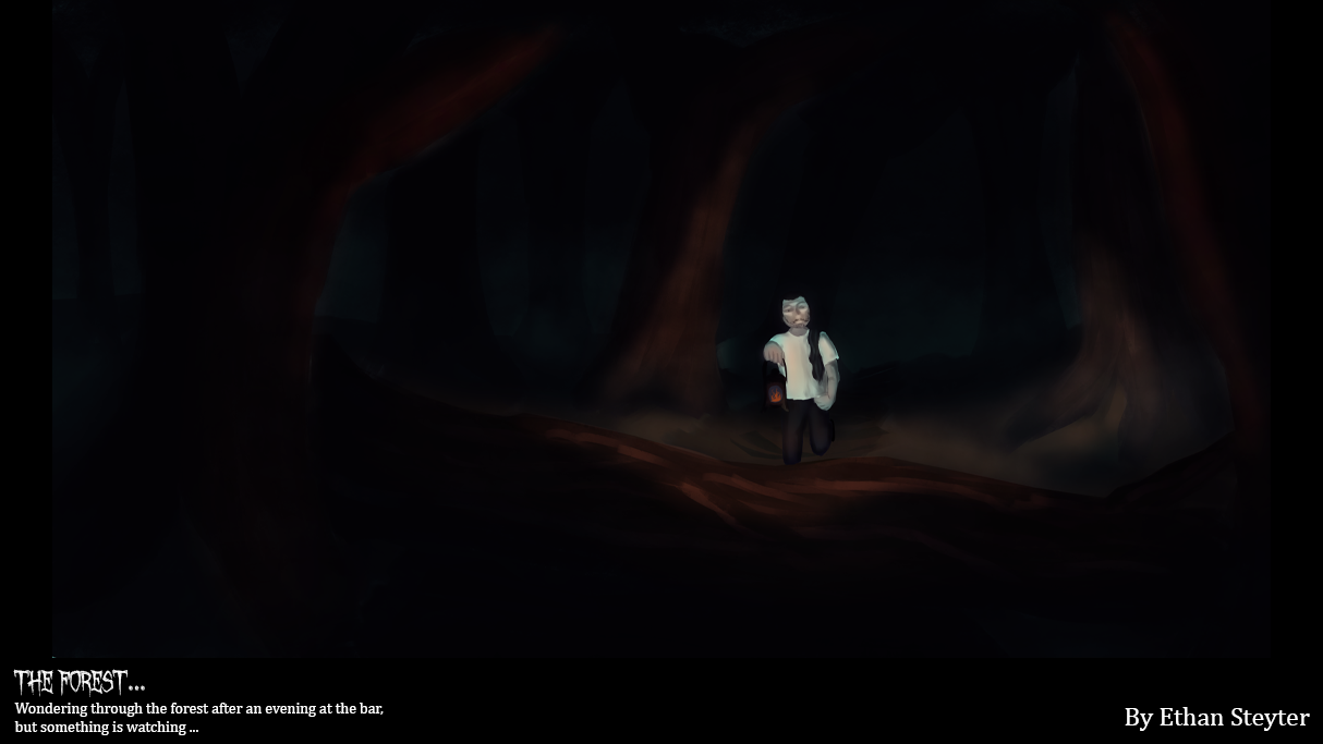 The forest scene